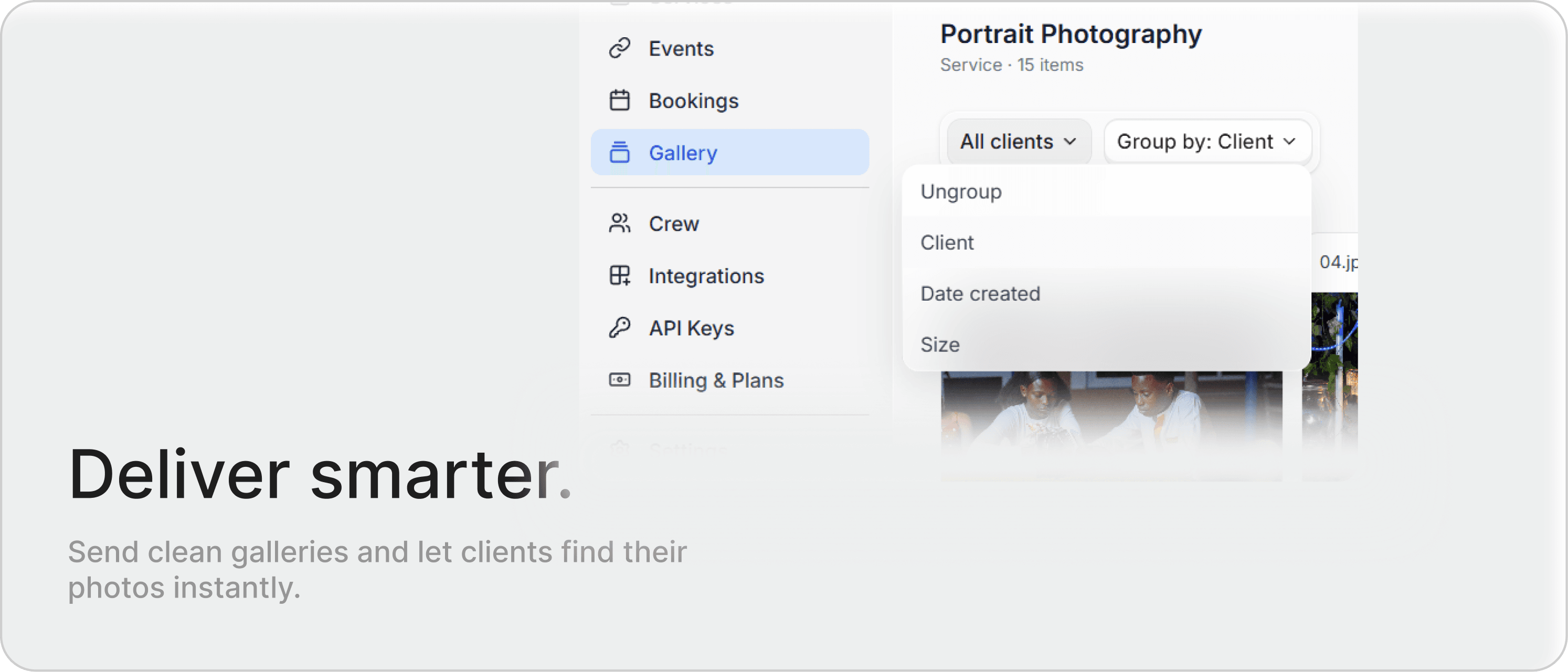 Deliver clean galleries faster